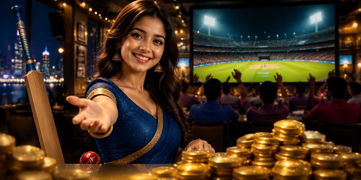 People watching cricket match and betting in India